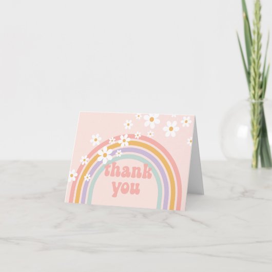 Groovy Pastel regenboog Bedankt (Voorkant)