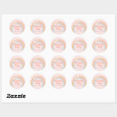 Groovy Pastel regenboog Bedankt Ronde Sticker (Vel)