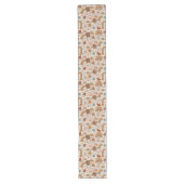 Groovy Pastel Runner 60s Terracotta Bloom Style Lange Tafelloper (Voorkant)