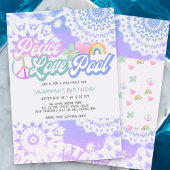 Groovy Pastel Tie Dye Peace Pool Kaart