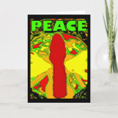 Groovy Peace Angel Feestdagen Kaart (Voorkant)
