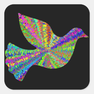 Groovy Peace Dove Sticker