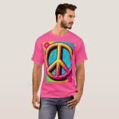 Groovy Peace Flower Power T-shirt (Voorkant volledig)