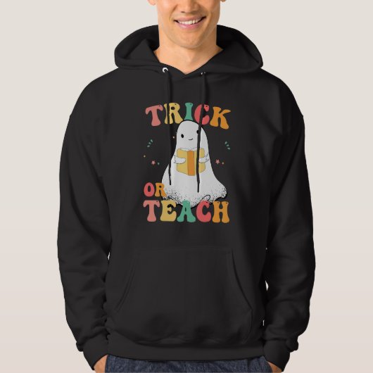 Groovy Peace Halloween Groovy Halloween Teachers Hoodie (Voorkant)