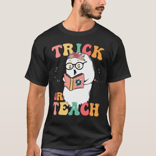 Groovy Peace Halloween Groovy Halloween Teachers T-shirt (Voorkant)