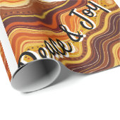 Groovy Peace & Joy Herhalend Patroon  Cadeaupapier (Rol Hoek)