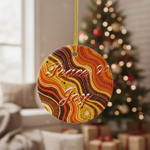 Groovy Peace & Joy Keramische Versiering | Retro 7