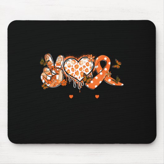Groovy Peace Love Cure Multiple Sclerosis Awarenes Muismat (Voorkant)