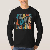 Groovy Peace Love Inclusion SPED Squad Special Ed T-shirt (Voorkant)