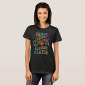 Groovy PEACE LOVE KINDERGARTEN Leopard Print Kinde T-shirt (Voorkant volledig)