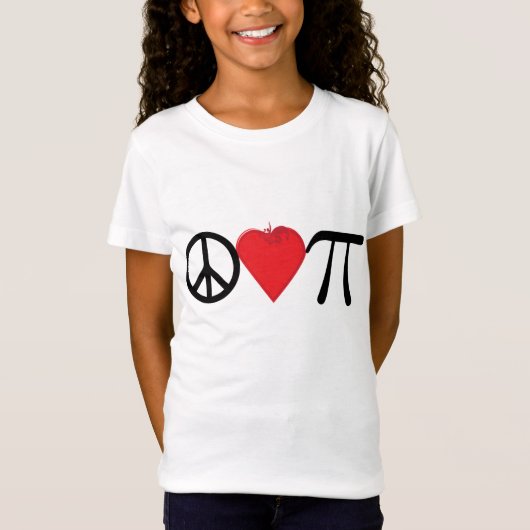 Groovy Peace Love Pi Symbols T-shirt (Voorkant)