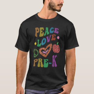 Groovy PEACE LOVE PRE K-luipaard afdrukken Pre-K l T-shirt
