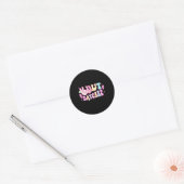 Groovy Peace Out Daycare Teacher Student Afstudere Ronde Sticker (Envelop)