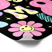 Groovy Peace Out Seven I'm 8 Years Old 8th Birthda Poster (Hoek)