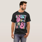 Groovy Peace Out Seven I'm 8 Years Old 8th Birthda T-shirt (Voorkant volledig)