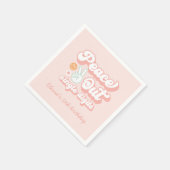 Groovy Peace Out Single Digits 10th Birthday Servet (Hoek)