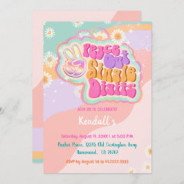 Groovy Peace Out Single Digits 10th Kaart