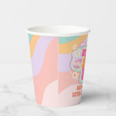 Groovy Peace Out Single Digits 10th Papieren Bekers (Rechts)