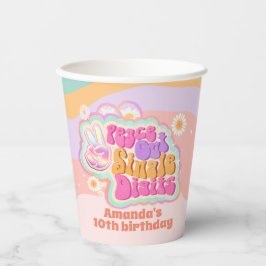 Groovy Peace Out Single Digits 10th Papieren Bekers