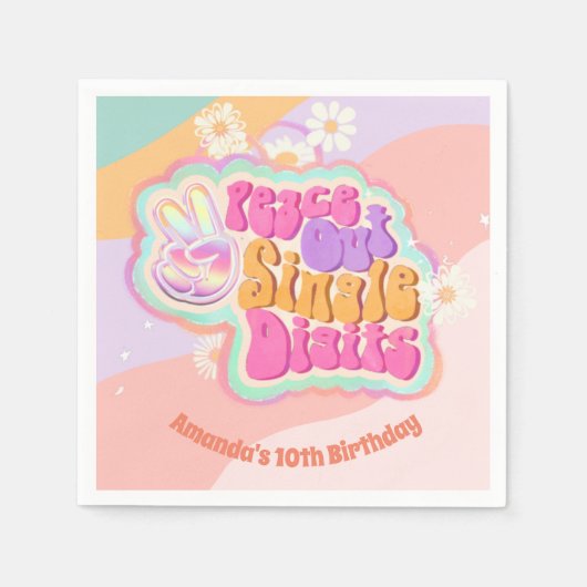 Groovy Peace Out Single Digits 10th Servet (Voorkant)