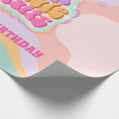 Groovy Peace Out Single Digits 10th Sign Cadeaupapier (Hoek)