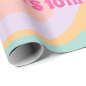 Groovy Peace Out Single Digits 10th Sign Cadeaupapier (Rol Hoek)