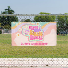 Groovy Peace Out Single Digits 10th Sign Spandoek