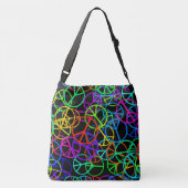Groovy Peace Rainbow Crossbody Tas (Achterkant)