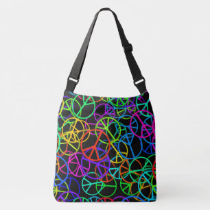 Groovy Peace Rainbow Crossbody Tas