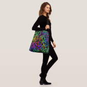 Groovy Peace Rainbow Crossbody Tas (Op model)