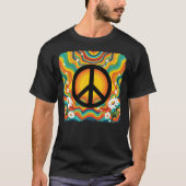 Groovy Peace Retro Vibes T-shirt (Voorkant)