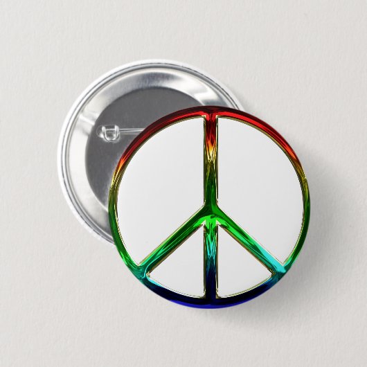 Groovy Peace Sign Button Pin (Voorkant /achterkant)