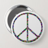 Groovy Peace Sign Button Pin (Voorkant /achterkant)