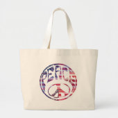 Groovy Peace Sign Grote Tote Bag (Voorkant)
