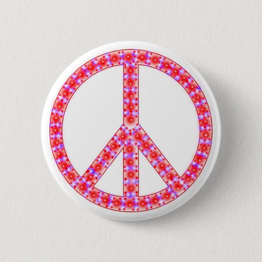 Groovy Peace Sign met Spots Ronde Button 5,7 Cm (Voorkant)