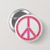 Groovy Peace Sign met Spots Ronde Button 5,7 Cm (Voorkant /achterkant)