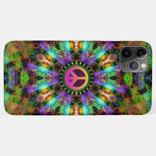 Groovy Peace Sign Rainbow Joy Case-Mate iPhone Case (Achterkant (horizontaal))