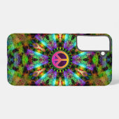Groovy Peace Sign Rainbow Joy & Happiness Samsung Galaxy Hoesje (Achterkant horizontaal)
