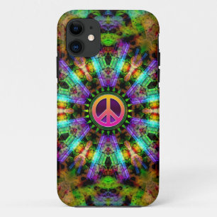 Groovy Peace Sign Rainbow Joy iPhone 5 Hoesje