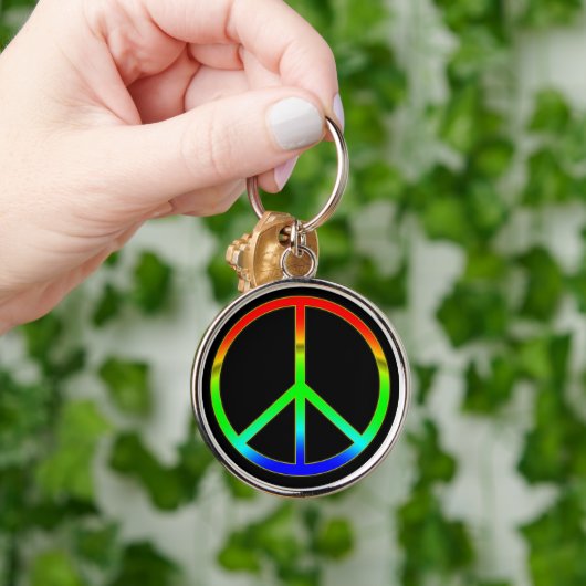Groovy Peace Sign Sleutelhanger (Hand)