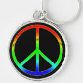 Groovy Peace Sign Sleutelhanger (Voorkant)