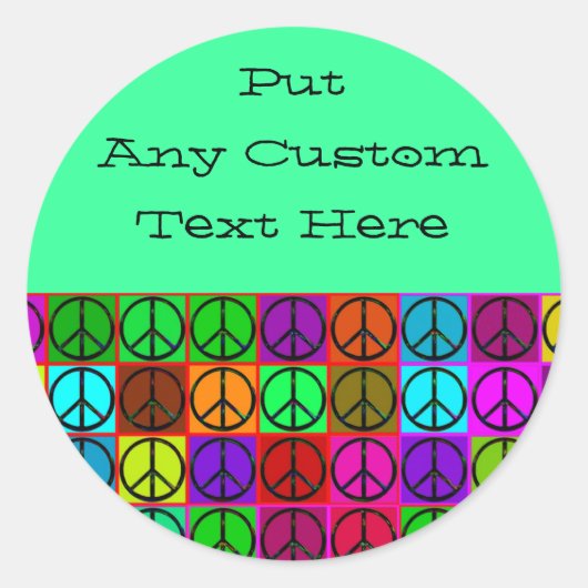 Groovy Peace tekent Stickers (Voorkant)