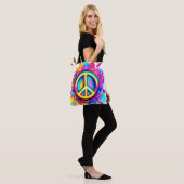 Groovy Peace Vibes Tote Bag (Op model)