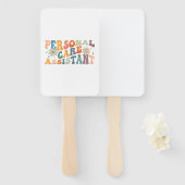 Groovy Personal Care Assistant PCA-verpleegster Handwaaier (Voorkant en achterkant)