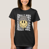 Groovy Philadelphia Girl Smile Philly Pa Pennsylva T-shirt (Voorkant)