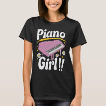 Groovy Piano Girl - Retro Pink Grand Piano