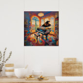 Groovy Piano Vibes Poster (Keuken)