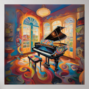 Groovy Pianoklanken Poster