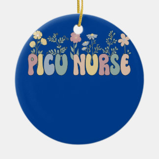Groovy PICU verpleegkundige Pediatrische Intensive Keramisch Ornament