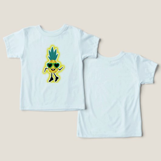 Groovy Pineapple Vibes – Cool Fruit Cartoon (Ontwerp Voorkant & Achterkant)